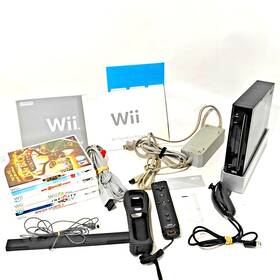 Nintendo 650045587884 Wii Console Black Bundle Wiimote W Motion Plus Nunchucks 5 Games Lot