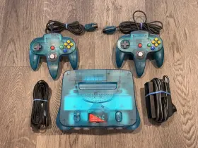 2oem Nintendo 6568 64 N64 Funtastic Ice Blue Console With Controller And Expansion Tested