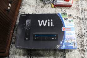 Nintendo 696580944072 Wii Console Black With Sports And Resort