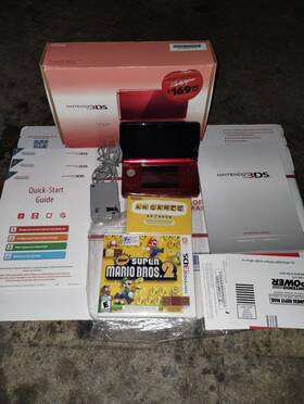 Nintendo 763615836319 3ds Flame Red Console Bundle .used See Pictures