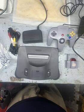 Nintendo 79896654688452 N64 64 Console Cords Oem Original Controller And A Rumble Pack
