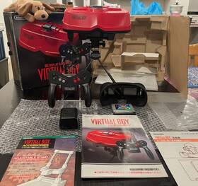 Nintendo 902370502152 Virtual Boy System Cleaned &upgraded With Eyepatch Cables/new Caps/ And Mario Tennis