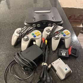 Nintendo 902370502527 64 Console 2 Controllers Jumper Pak Expansion Rumble Pack N64