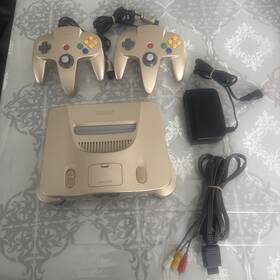 Nintendo 902370503791 64 N64 Gold Toys R Us Console - Region Unlocked / Jpn Tested