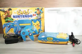 Nus-101 Nintendo 902370504866 N64 Pokemon Pikachu Blue Console Region Free Tight Stick Clean Cib Box