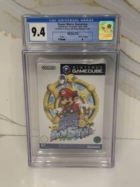 Nintendo 902370506068 Japanese Gamecube Super Mario Sunshine Factory Sealed Cgc 9.4 A Rare