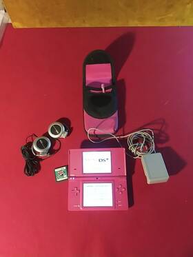 Nintendo 902370517736 Dsi Portable Pink Console Beautiful Body Working Good Used W Extras