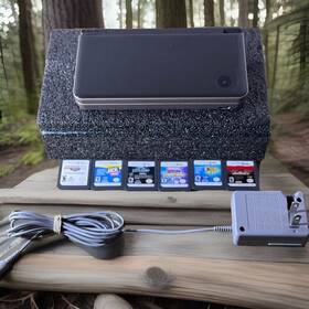 Nintendo 902370517972 Dsi Ll Console Dark Brown Bundle With 6 Games And Charger Fully Tested