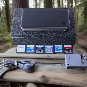 Nintendo 902370517972 Dsi Ll Console Dark Brown Bundle With 6 Games And Charger Fully Tested