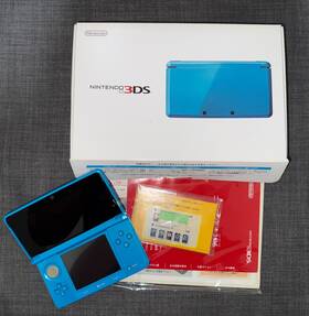Nintendo 902370520514 3ds Light Blue Console Japanese With Original Box Cib Tested Us Seller