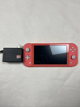 Nintendo 902370545302 Switch Lite Coral Handheld Console With Charger And 256gb Sd Card