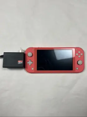 Nintendo 902370545302 Switch Lite Coral Handheld Console With Charger And 256gb Sd Card