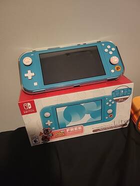 Nintendo 902370551471 Switch Lite Animal Crossing Blue Aloha Edition With Box Ac Adapter Case