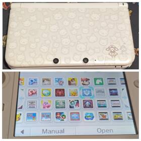 Nintendo 976219051347 3ds Ll Monster Hunter 4 Special Pack Airou White With 75 Games Poke Bank