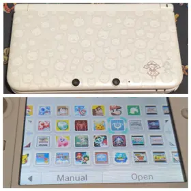 Nintendo 976219051347 3ds Ll Monster Hunter 4 Special Pack Airou White With 75 Games Poke Bank