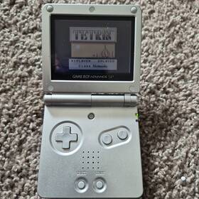 Nintendo 984770002184 Game Boy Advance Sp Console Silver Charger Included Tested Working