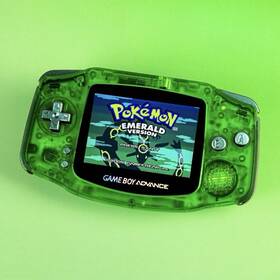 Nintendo Aj13290838 Game Boy Advance Green Usb-c Rechargeable Console Custom Back Cover