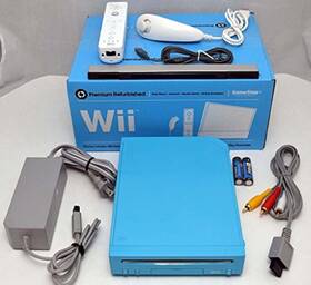 Nintendo Ala536 Wii Limited Edition Blue Video Game Console Home System Rvl-101 0z