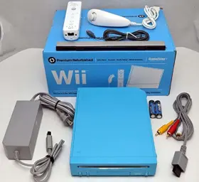Rvl-101 Nintendo Ala536 Wii Limited Edition Blue Video Game Console Home System 0z