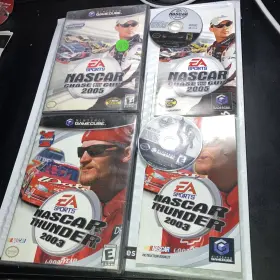 Ap33 Nintendo Nascar 2003 And 2005 Chase For The Cup Gamecube 2004 2 Game Lot