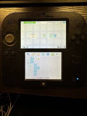 Nintendo Aw103478059 2ds Black/blue Console With Charger Tested Works Fast Shipping