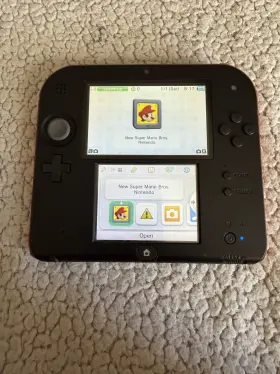 Aw70991011 Nintendo 2ds Black/red Tested Working Stylus 4gb Sd Card No Charger