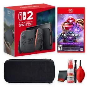 Beeskb6aa-ag2p-3 Nintendo Switch 2 Console Bundle With Case Cleaning Kit And Metroid Prime 4