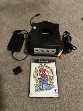 Dial-101 Nintendo Gamecube Console Black Working With Super Mario Sunshine