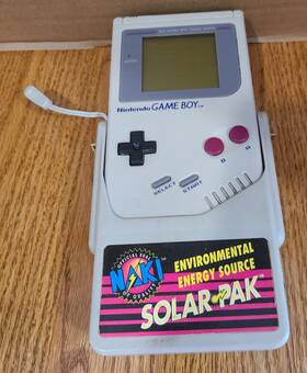 Nintendo Dmq-01 Original Gameboy Console Yellow Bar On Right Parts With Solar Pak Untest