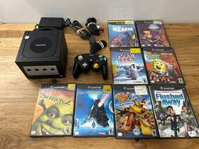 Nintendo Ds120926150 Gamecube Black Console Collection 7x Games Shrek Polar Express Ty