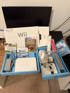 Nintendo Gab677 Wii Bundle With Sports And Resort Motion White 3 Games