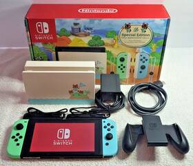 Nintendo Hac-001-ac Switch Animal Crossing Limited Edition System With Box Dock Cables Oem