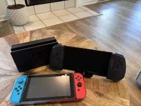 Hacskab01 Nintendo Switch Neon Red And Blue Joy-con Console Hacskab01 Nintendo Switch Neon Red And Blue Joy-con Console