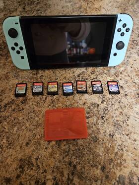 Nintendo Hadskeaaa01 Animal Crossing Switch Bundle Joy Cons Several Games Case 128sd
