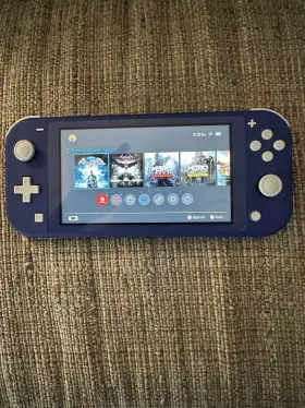 Hdh-s-uaix-c0 Nintendo Switch Lite Blue Handheld Gaming Console With Headphone Jack 5 Games