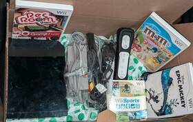 Nintendo Ku406787642 Wii Console Bundle 4 Games Sports Controller Nunchuk Tested Works