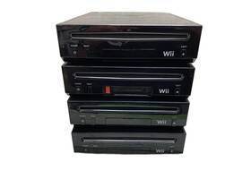 Nintendo Ku620697833 Lot Of 4 Black Wii Rvl-101 Console Only Untested