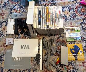 Nintendo Lu30413961 Wii Console And 15 Game Lot With 3 Controllers Sports