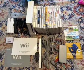 Lu30413961 Nintendo Wii Console And 15 Game Lot With 3 Controllers Sports