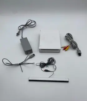 Lu30516191-8 Nintendo Wii Console With Power Av Sensor Bar Cables Tested