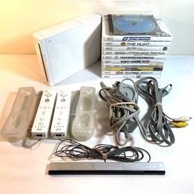 Nintendo Lu61333991 Wii Console Bundle - White 2 Controllers Hookups And 11 Games Tested