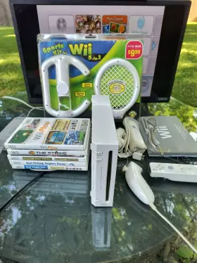 Lu72306875 Nintendo Wii Console Bundle Instructions 2 Controllers With Chucks 5 Games Accessories