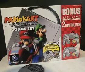 M006 Nintendo Gamecube Platinum Mario Kart Double Dash Console Bundle