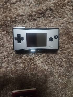 Nintendo Mc102308479 Gameboy Advance Micro Handheld Console Black/silver Extra Plate