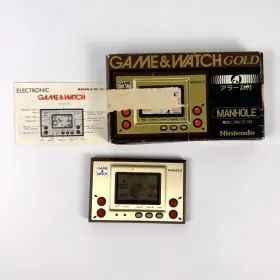 Mh-06 Nintendo Game And Watch Manhole Gold Series 1981 With Box Manual - Vintage Japan