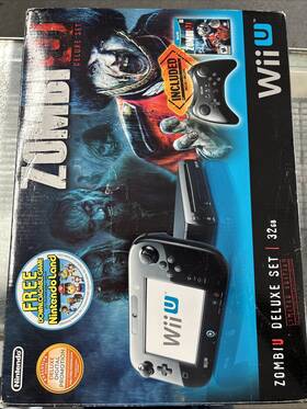 Nintendo Mzt936 Wii U 32 Gb Zombi Deluxe Set Bundle Complete In Box Same Serial