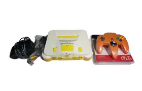 Ns114696540 Nintendo 64 Console Custom Painted With Pok Mon Stickers
