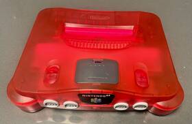 Nintendo Ns288057819 Watermelon Red 64 N64 Game Console Funtastic Us Model Untested