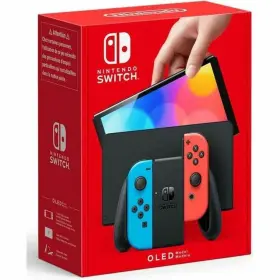 Nsh007 Nintendo Switch Oled With Blue And Red Joy-cons Excellent Condition