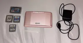 Ntr-ab4e-usa Nintendo Ds Pink And White Console With Harvest Moon Games Charger Stylus